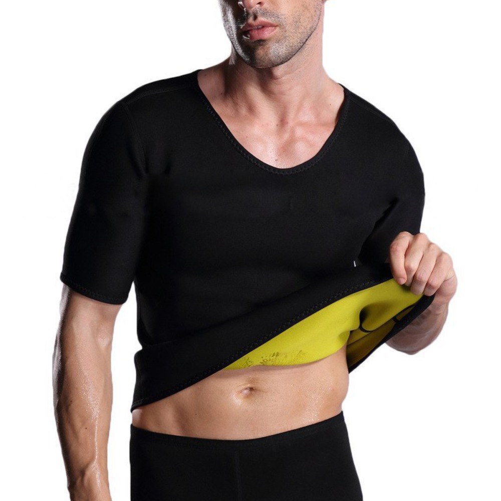 Neoprene Sweat Slimming Waist Trainer Tshirt Vest For Men